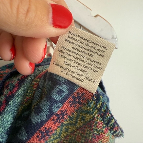 DUNQUE By Schweikardt Moden Multicolor Knit Cotton Skirt Womens XS Germany - Picture 7 of 7